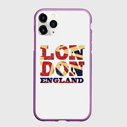 Чехол iPhone 11 Pro матовый London, цвет: 3D-фиолетовый