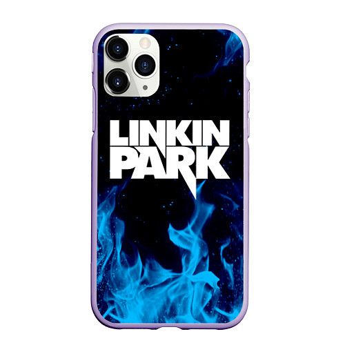 Чехол iPhone 11 Pro матовый LINKIN PARK / 3D-Светло-сиреневый – фото 1