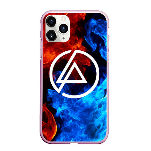 Чехол iPhone 11 Pro матовый LINKIN PARK / 3D-Розовый – фото 1