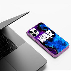 Чехол iPhone 11 Pro матовый LINKIN PARK, цвет: 3D-фиолетовый — фото 2