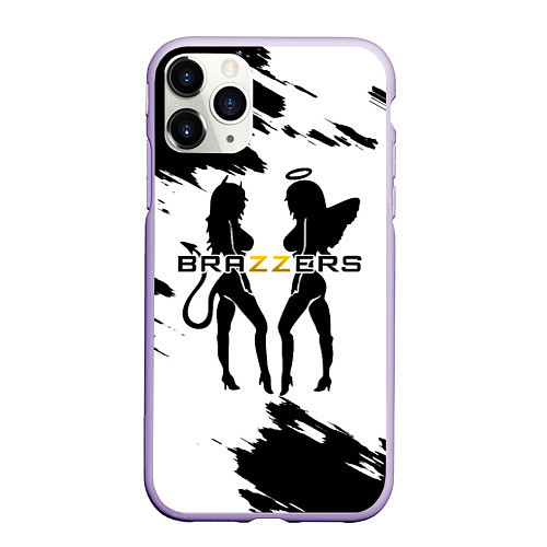 Чехол iPhone 11 Pro матовый Brazzers / 3D-Светло-сиреневый – фото 1