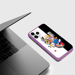 Чехол iPhone 11 Pro матовый СОНИК, цвет: 3D-фиолетовый — фото 2