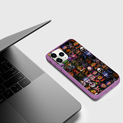 Чехол iPhone 11 Pro матовый Five Nights At Freddy's, цвет: 3D-фиолетовый — фото 2