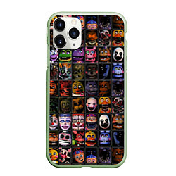 Чехол iPhone 11 Pro матовый Five Nights At Freddy's, цвет: 3D-салатовый