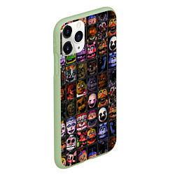 Чехол iPhone 11 Pro матовый Five Nights At Freddy's, цвет: 3D-салатовый — фото 2