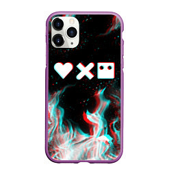 Чехол iPhone 11 Pro матовый LOVE DEATH ROBOTS LDR, цвет: 3D-фиолетовый