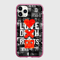 Чехол iPhone 11 Pro матовый LOVE DEATH ROBOTS LDR, цвет: 3D-малиновый