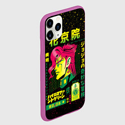 Чехол iPhone 11 Pro матовый Приключения ДжоДжо, цвет: 3D-фиолетовый — фото 2