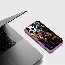 Чехол iPhone 11 Pro матовый Five Nights At Freddy's, цвет: 3D-фиолетовый — фото 2