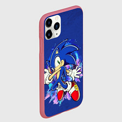 Чехол iPhone 11 Pro матовый Sonic, цвет: 3D-малиновый — фото 2
