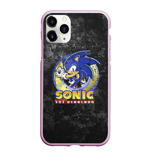 Чехол iPhone 11 Pro матовый СОНИК / 3D-Розовый – фото 1