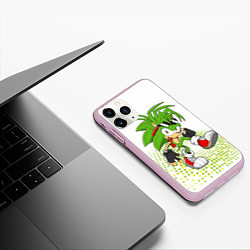 Чехол iPhone 11 Pro матовый Sonic, цвет: 3D-розовый — фото 2