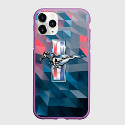 Чехол iPhone 11 Pro матовый Ford Mustang, цвет: 3D-фиолетовый