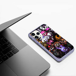 Чехол iPhone 11 Pro матовый Five Nights At Freddy's, цвет: 3D-светло-сиреневый — фото 2