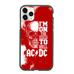 Чехол iPhone 11 Pro матовый I'm on the highway to hell ACDC, цвет: 3D-темно-зеленый
