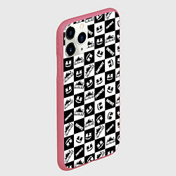 Чехол iPhone 11 Pro матовый Fortnite&Marshmello, цвет: 3D-малиновый — фото 2