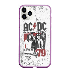 Чехол iPhone 11 Pro матовый ACDC, цвет: 3D-фиолетовый