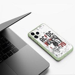 Чехол iPhone 11 Pro матовый ACDC, цвет: 3D-салатовый — фото 2