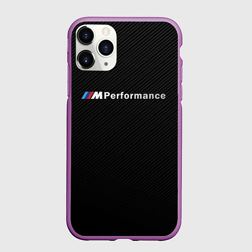 Чехол iPhone 11 Pro матовый BMW M PERFORMANCE / 3D-Фиолетовый – фото 1