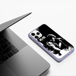 Чехол iPhone 11 Pro матовый ACDC, цвет: 3D-светло-сиреневый — фото 2