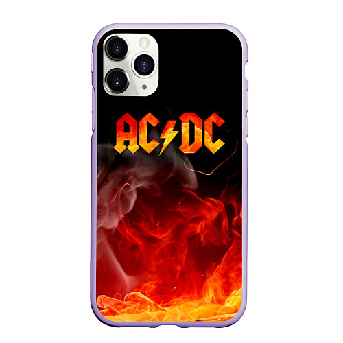 Чехол iPhone 11 Pro матовый ACDC / 3D-Светло-сиреневый – фото 1