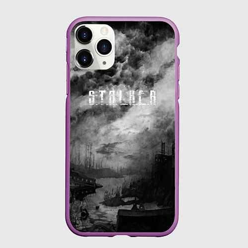 Чехол iPhone 11 Pro матовый STALKER / 3D-Фиолетовый – фото 1