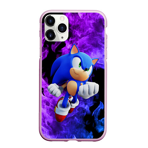 Чехол iPhone 11 Pro матовый SONIC / 3D-Розовый – фото 1