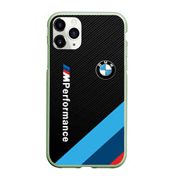 Чехол iPhone 11 Pro матовый BMW M PERFORMANCE, цвет: 3D-салатовый