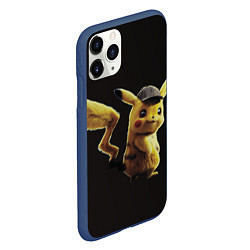Чехол iPhone 11 Pro матовый Детектив Пикачу, цвет: 3D-тёмно-синий — фото 2