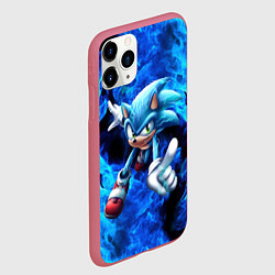 Чехол iPhone 11 Pro матовый Blue Sonic, цвет: 3D-малиновый — фото 2