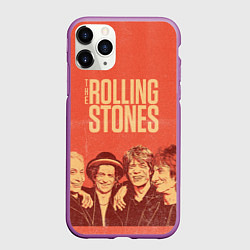 Чехол iPhone 11 Pro матовый The Rolling Stones, цвет: 3D-фиолетовый