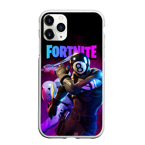 Чехол iPhone 11 Pro матовый FORTNITE / 3D-Белый – фото 1