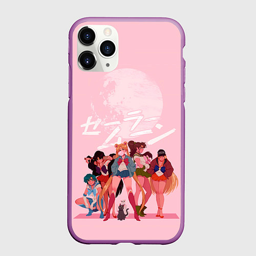 Чехол iPhone 11 Pro матовый PINK SAILOR MOON / 3D-Фиолетовый – фото 1