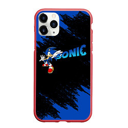 Чехол iPhone 11 Pro матовый SONIC, цвет: 3D-красный