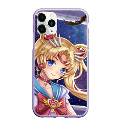 Чехол iPhone 11 Pro матовый SAILOR MOON, цвет: 3D-светло-сиреневый