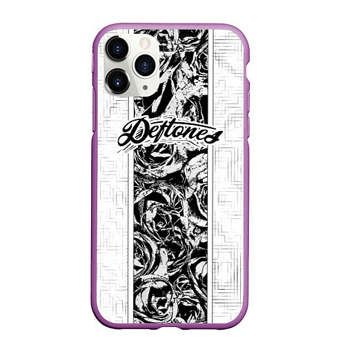 Чехол iPhone 11 Pro матовый Deftones / 3D-Фиолетовый – фото 1