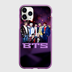 Чехол iPhone 11 Pro матовый BTS, цвет: 3D-фиолетовый