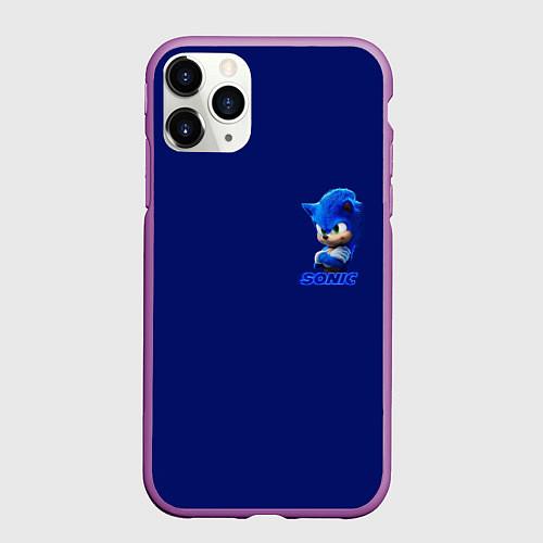 Чехол iPhone 11 Pro матовый SONIC / 3D-Фиолетовый – фото 1