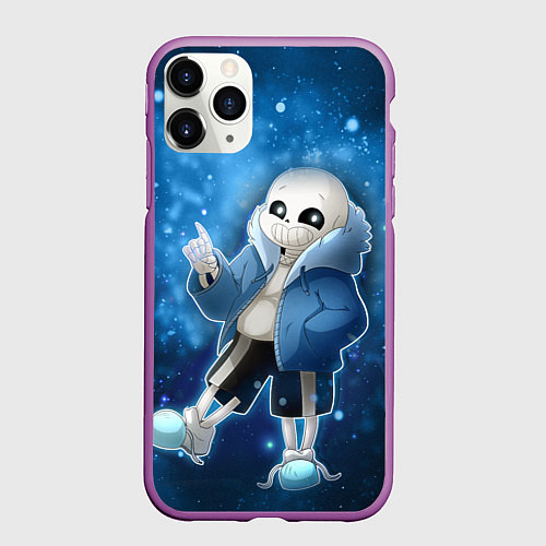 Чехол iPhone 11 Pro матовый UNDERTALE / 3D-Фиолетовый – фото 1