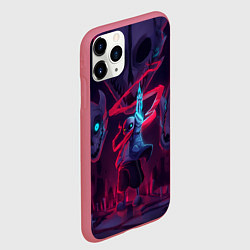 Чехол iPhone 11 Pro матовый UNDERTALE, цвет: 3D-малиновый — фото 2
