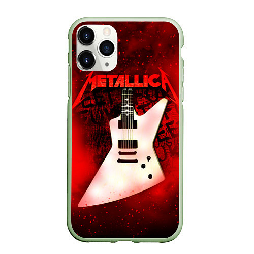 Чехол iPhone 11 Pro матовый Metallica / 3D-Салатовый – фото 1