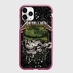 Чехол iPhone 11 Pro матовый Metallica, цвет: 3D-малиновый