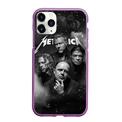 Чехол iPhone 11 Pro матовый Metallica, цвет: 3D-фиолетовый