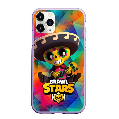 Чехол iPhone 11 Pro матовый Brawl stars poco Поко / 3D-Светло-сиреневый – фото 1
