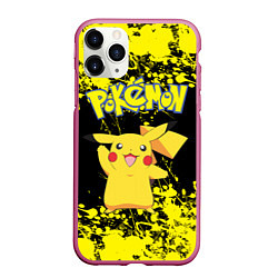 Чехол iPhone 11 Pro матовый POKEMON, цвет: 3D-малиновый