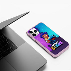 Чехол iPhone 11 Pro матовый Brawl stars Шелли, цвет: 3D-розовый — фото 2