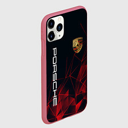 Чехол iPhone 11 Pro матовый PORSCHE, цвет: 3D-малиновый — фото 2