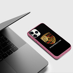 Чехол iPhone 11 Pro матовый PORSCHE, цвет: 3D-малиновый — фото 2