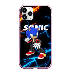 Чехол iPhone 11 Pro матовый SONIC, цвет: 3D-розовый