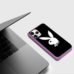 Чехол iPhone 11 Pro матовый PLAYBOY, цвет: 3D-фиолетовый — фото 2